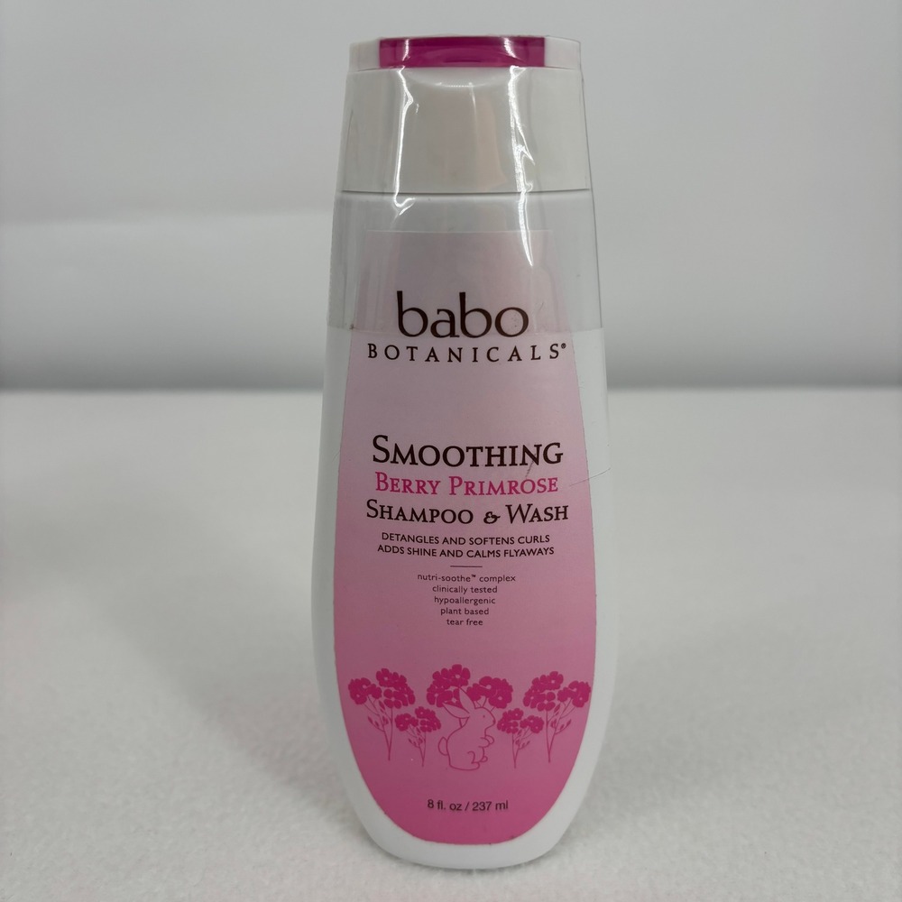 Babo Botanicals Smoothing Berry Primrose Shampoo & Wash 8 fl oz Plant Based